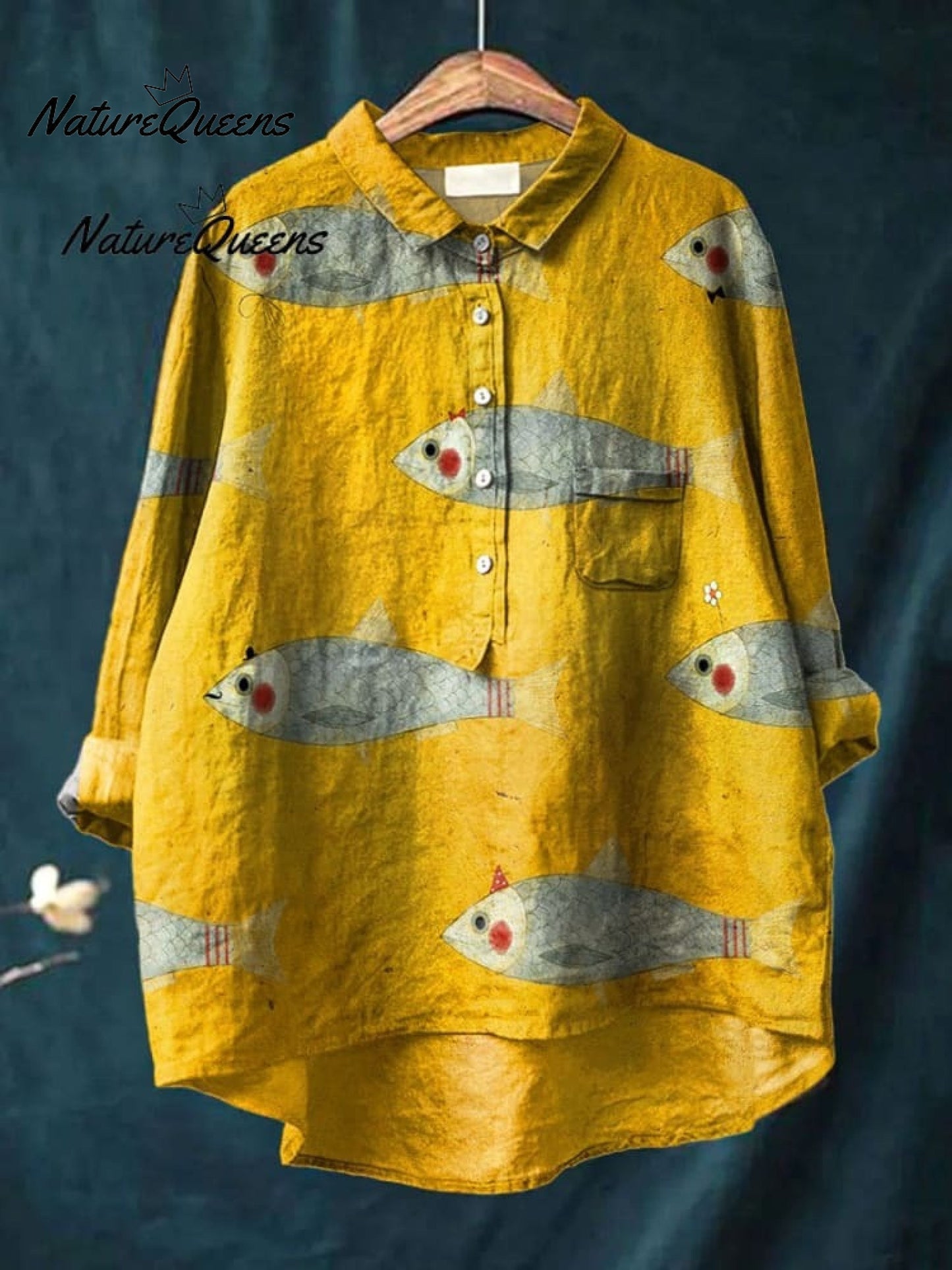 Visprint Linnen Zakjesrok