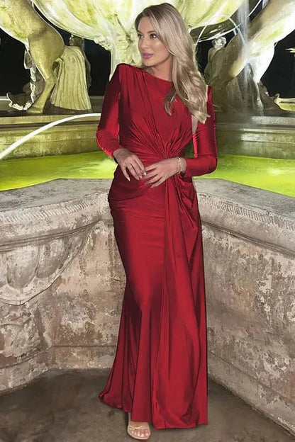 Elegant Twist-Front Maxi Jurk