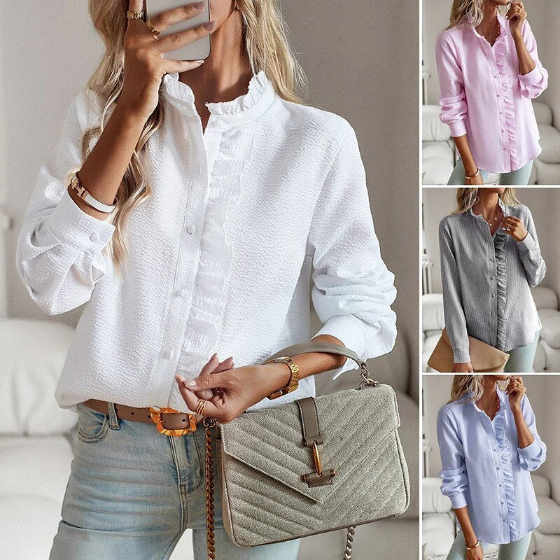 Ruffle Accent Blouse