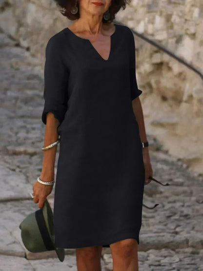 V-Neck Elegant Dress
