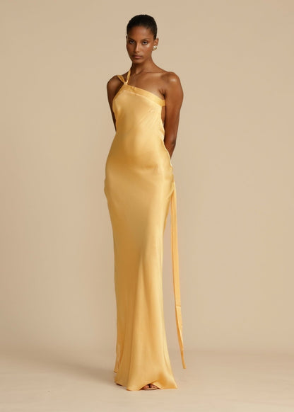Zijde Elegante Bandjes Maxi-jurk